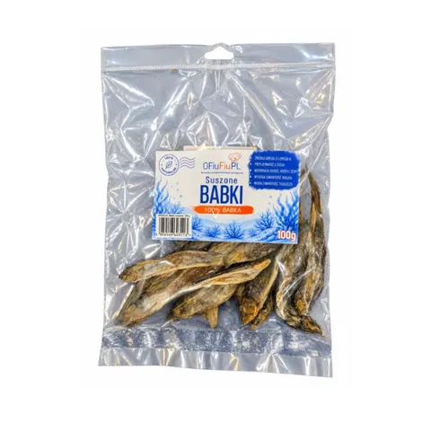Suszone babki - naturalny rybny przysmak dla psa - 100 g