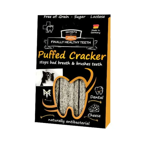 QCHEFS Puffed Cracker Przysmaki do higieny jamy ustnej - 75 g