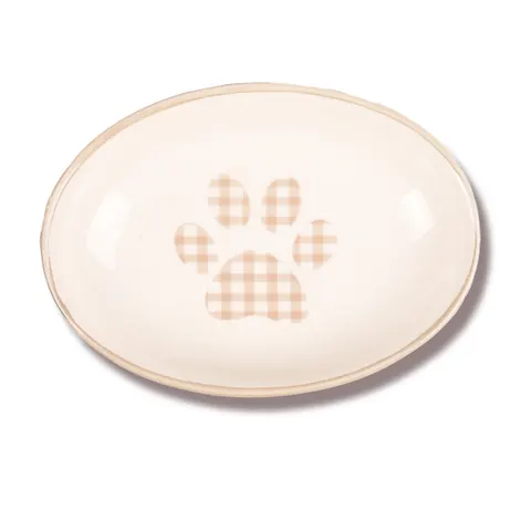 FLAMINGO Talerzyk ceramiczny MYLO dla kota - beżowy