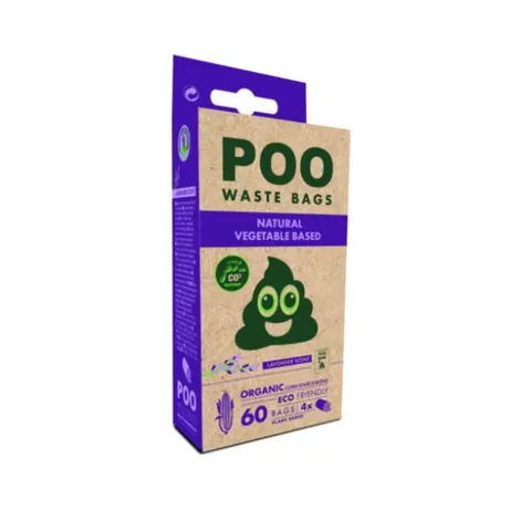 M- PETS POO Woreczki na psie odchody - lawenda - 60 szt.