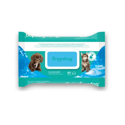FREEDOG CHUSTECZKI PIELĘGNACYJNE do oczu DLA PSA I KOTA - 40 szt.