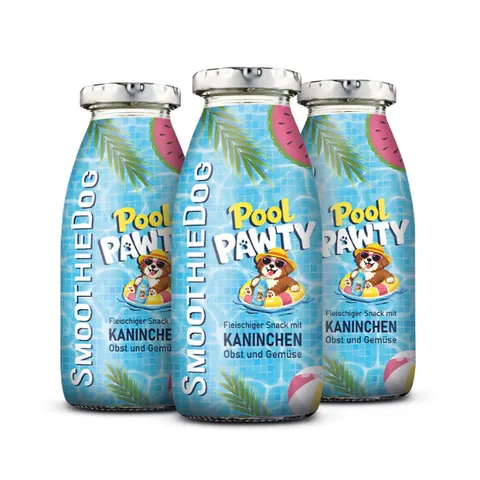 SMOOTHIE DOG Pool Pawty - Królik z warzywami i owocami - 250 ml