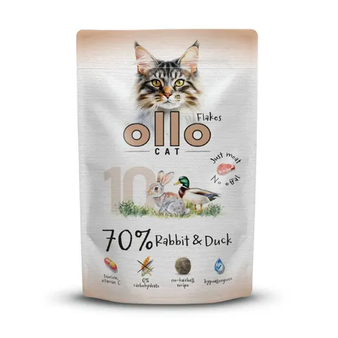 OLLO CAT nr 10 Królik i kaczka - karma mokra dla kotów - 85 g