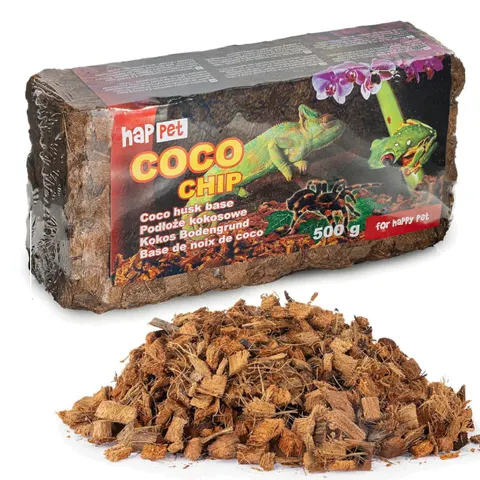 KOKOS CHIPSY PODŁOŻE KOKOSOWE DO TERRARIUM 500g Happet