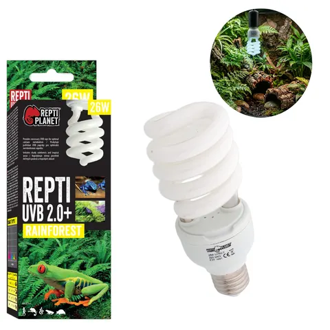 Repti PLANET Repti UVB 2.0 + 26W Żarówka Kompaktowa Do Terrarium