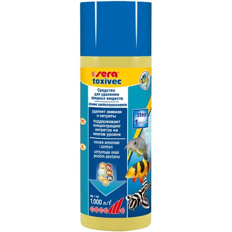 Sera toxivec 250ml usuwa amoniak i toksyny
