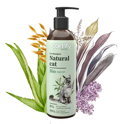 Comfy Natural Cat Delikatny Szampon z Pompką dla Kotów 250ml