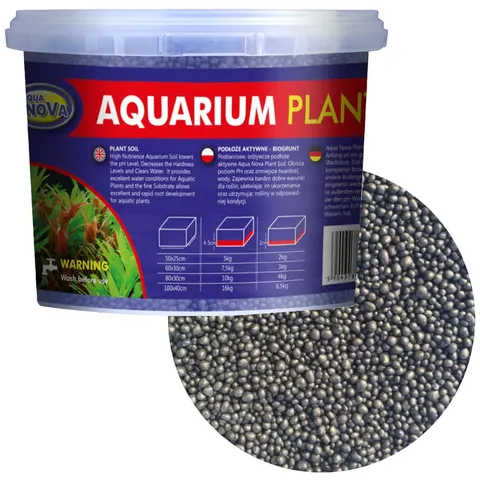 Aqua nova plant soil czarne podłoże aktywne dla roślin 4kg/3l