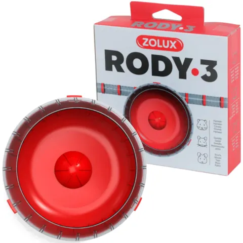 Kołowrotek dla chomika gryzonia RODY3 14cm czerwony