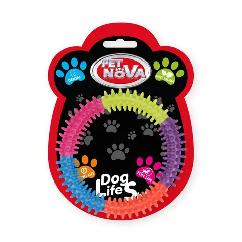 Zabawka dla psa RING ringo z kolcami dental mix 15 cm Pet Nova