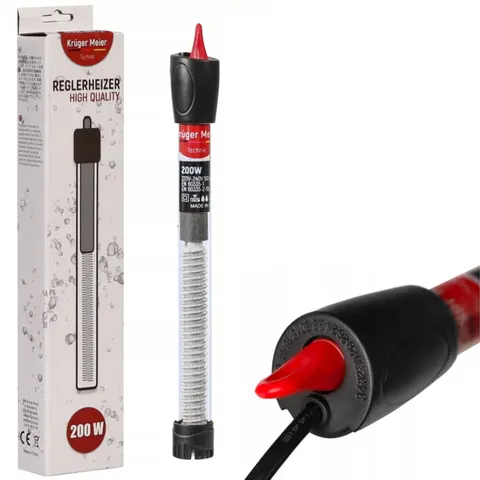 Kruger Meier Grzałka 200W z termostatem do akwarium do 350l