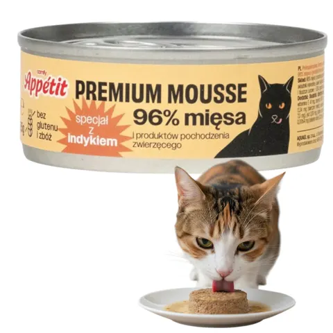 Comfy Appetit Premium Mousse z indykiem 85 g – mokra karma dla kota