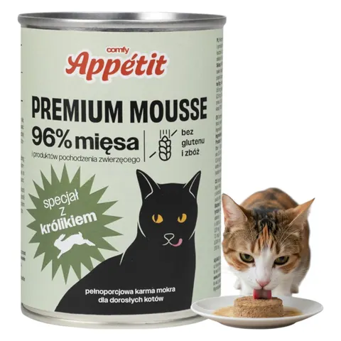 Comfy Appetit Premium Mousse Królik – Karma Mokra dla Kota 400 g