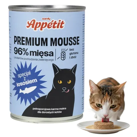 Comfy Appetit Premium Mousse Łosoś – Karma Mokra dla Kota 400 g