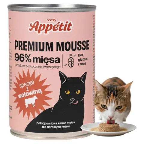 Comfy Appetit Premium Mousse Wołowina – Karma Mokra dla Kota 400 g