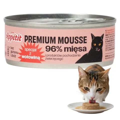 Comfy Appetit Premium Mousse z wołowiną 85 g – mokra karma dla kota