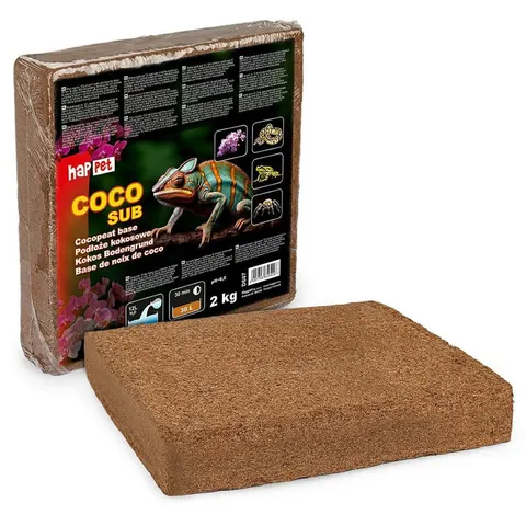 Happet Podłoże kokosowe do terrarium - torf 2kg / 16L