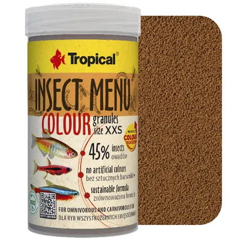 TROPICAL Pokarm dla Ryb INSECT MENU COLOUR GRANULES SIZE XXS 100ML/64G 64043