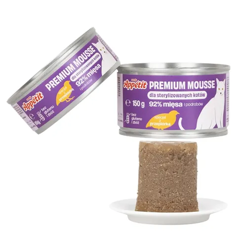Comfy Appetit Premium Mousse Sterilized z przepiórką 85 g – mokra karma dla kotów sterylizowanych