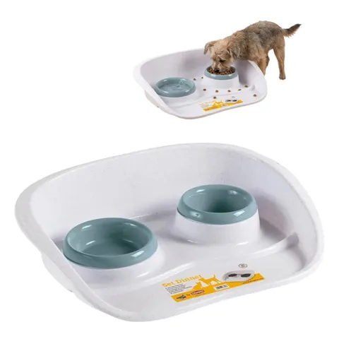 Miska Z Podstawką Kerbl 1x300ml 1x250ml Stablina Dla Psa Kota