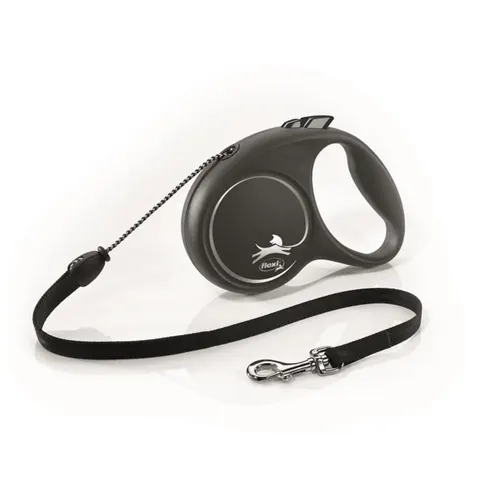 Smycz Dla Psa Flexi Black Design Linka M 5M Kolor Srebrna Mocna