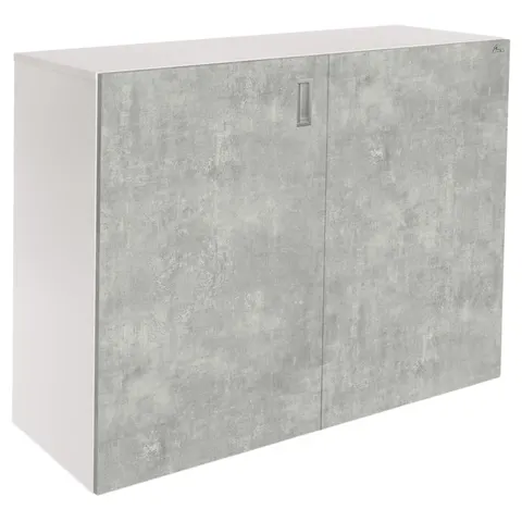 Szafka pod Akwarium Proste Elitte 120x50x90 Biały-Beton