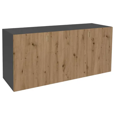 Szafka pod Akwarium Proste Elitte 200x60x90 Grafit-Dąb Artisan