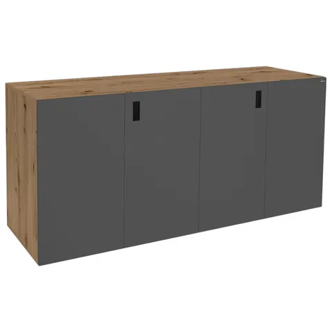 Szafka pod Akwarium Proste Elitte 200x60x90 Dąb Artisan-Grafit