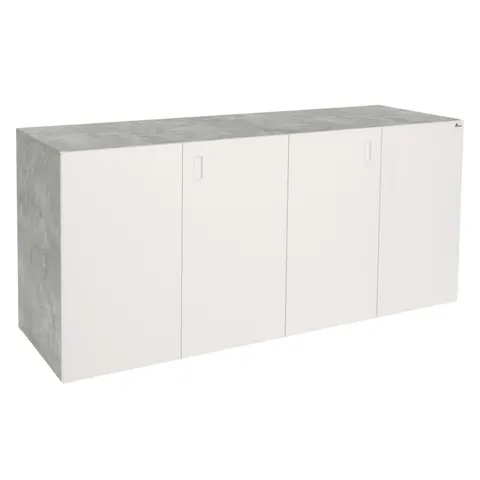 Szafka pod Akwarium Proste Elitte 200x60x90 Beton-Biały