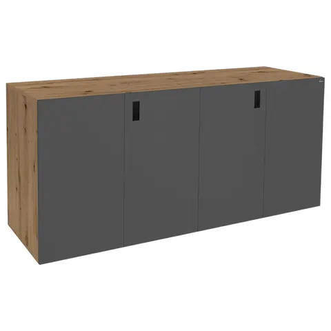 Szafka pod Akwarium Proste Elitte 200x80x90 Dąb Artisan-Grafit