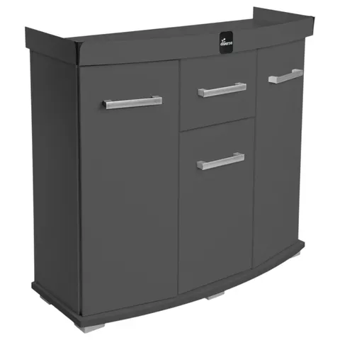 Szafka pod Akwarium Profilowane Owalne Solid 80x35x75cm Grafit