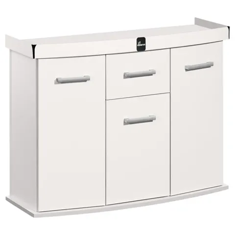 Szafka pod Akwarium Profilowane Owalne Solid 120x40x75cm Biała