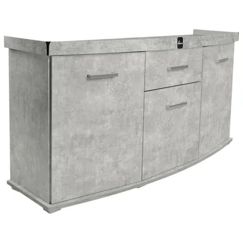 Szafka pod Akwarium Profilowane Owalne Solid 160x60x75cm Beton