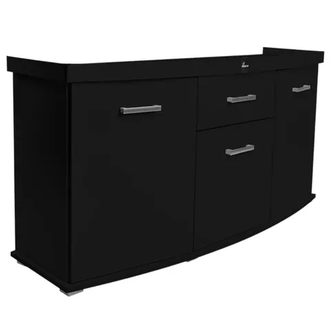 Szafka pod Akwarium Profilowane Owalne Solid 160x60x75cm Czarna