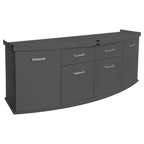 Szafka pod Akwarium Profilowane Owalne Solid 200x60x75cm Grafit