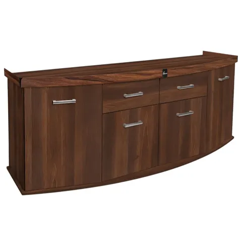 Szafka pod Akwarium Profilowane Owalne Solid 200x60x75cm Orzech
