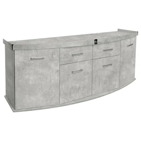 Szafka pod Akwarium Profilowane Owalne Solid 200x80x75cm Beton