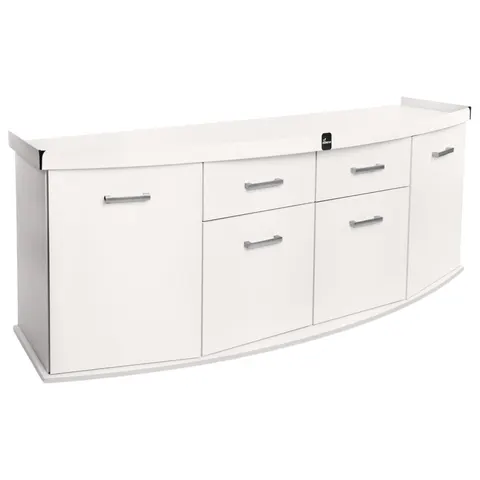 Szafka pod Akwarium Profilowane Owalne Solid 200x80x75cm Biała