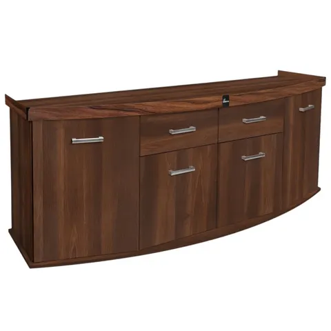 Szafka pod Akwarium Profilowane Owalne Solid 200x80x75cm Orzech