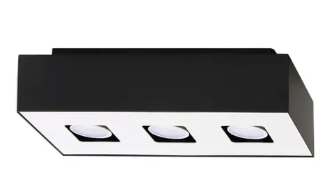 Lampa czarny sześcian z białym spodem na trzy żarówki Sollux Lighting SL.0072 Mono 3xGU10