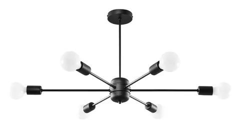 Żyrandol LANGO 6 czarny E27 6x60W IP20 SL.1023 SOLLUX