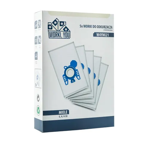 Worki do Odkurzacza Miele Complete C3, Classic C1 – Worki4You Typ GN (5 szt.)
