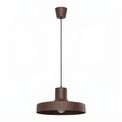 Wisząca lampa BILO brązowa E27 - styl retro, elegancka do salonu SL.2058 Sollux