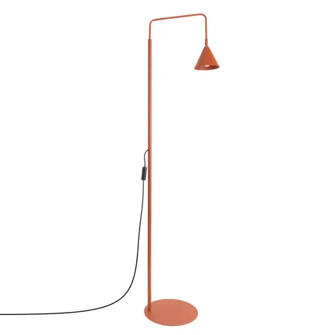 Lampa podłogowa NOX - nowoczesna ochra czerwona, elegancka 1xE14 SL.2586 SOLLUX