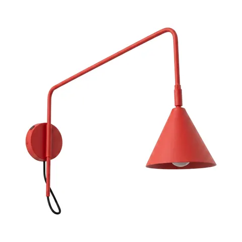 Kinkiet ścienny do sypialni NOX czerwony z włącznikiem 1xE14 Lightin SL.2503 Sollux