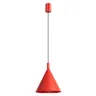 Lampa wisząca czerwona NOX 25 stożkowy klosz 1xE27 SL.2533 Sollux