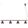 Lampa wisząca 4-punktowa brązowa NOX nad stół, wyspę SL.2564 Sollux