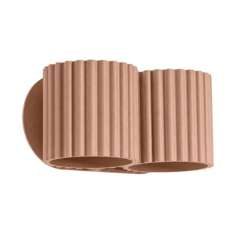 Kinkiet ryflowany AURA w kolorze mocca 2xG9 do przedpokoju SL.2601 Sollux