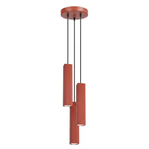 Lampa wisząca RAYO 3P ochra czerwona SL.3199 Sollux
