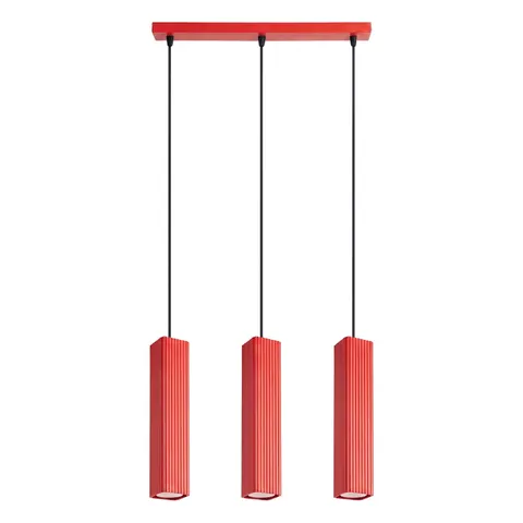 Lampa wisząca RAYO 3L czerwona SL.3254 Sollux